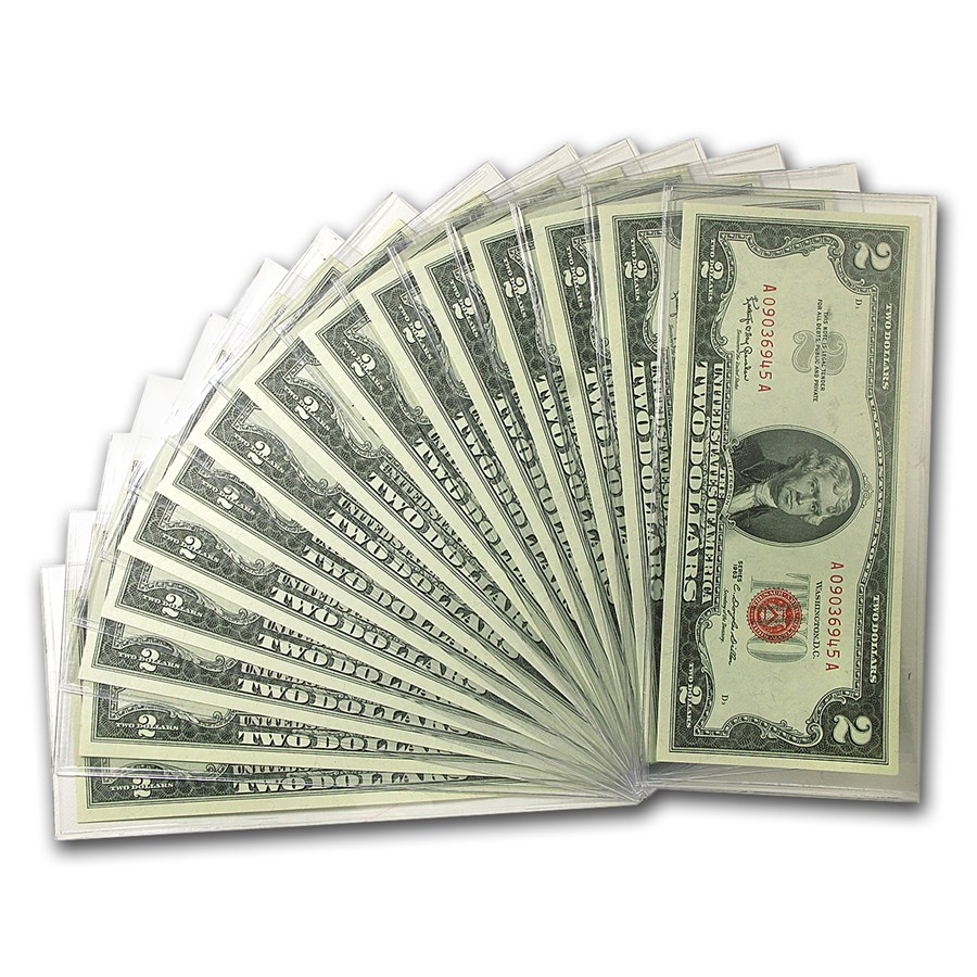 1963 $2.00 U.S. Notes Red Seal CCU (Fr#1513) 15 Consecutive