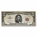 1963* $5.00 U.S. Note Red Seal Cull (Fr#1536*) Star Note