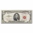 1963 $5.00 U.S. Note Red Seal Cull/Good (Fr#1536)