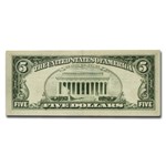 1963* $5.00 U.S. Note Red Seal VG/VF (Fr#1536*) Star Note