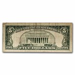 1963 $5.00 U.S. Note Red Seal VG/VF (Fr#1536)