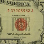 1963 $5.00 U.S. Note Red Seal XF (Fr#1536)