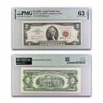 1963-A $2.00 U.S. Note Red Seal CU-63 EPQ PMG (Fr#1514)