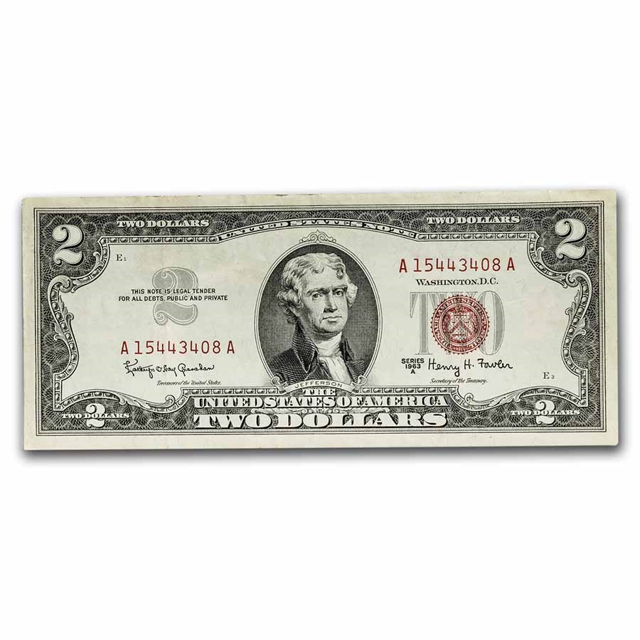 1963-A $2.00 U.S. Note Red Seal XF (Fr#1514)