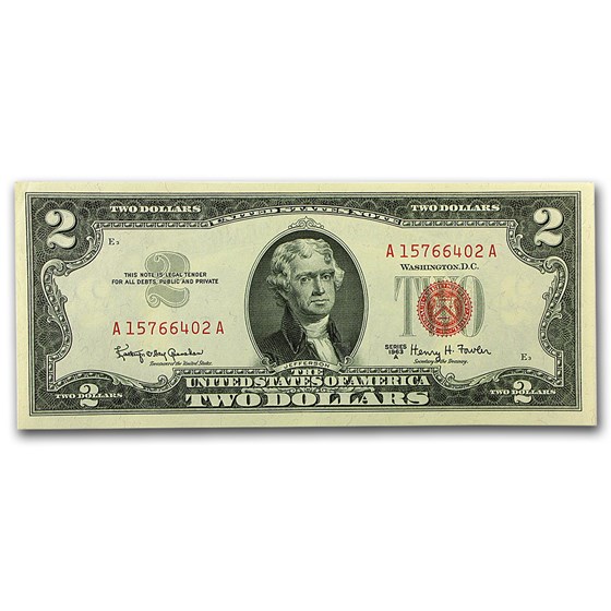 1963-A $2.00 U.S. Notes Red Seal CCU (Fr#1514) 1963-A $2.00 U.S. Notes Red Seal CCU (Fr#1514)