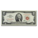 1963-A $2.00 U.S. Notes Red Seal Fine/AU (Fr#1514)