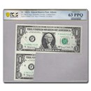 1963-A (F-Atlanta) $1 FRN CU-63 PPQ PCGS (Fr#1901-F) Cut Error