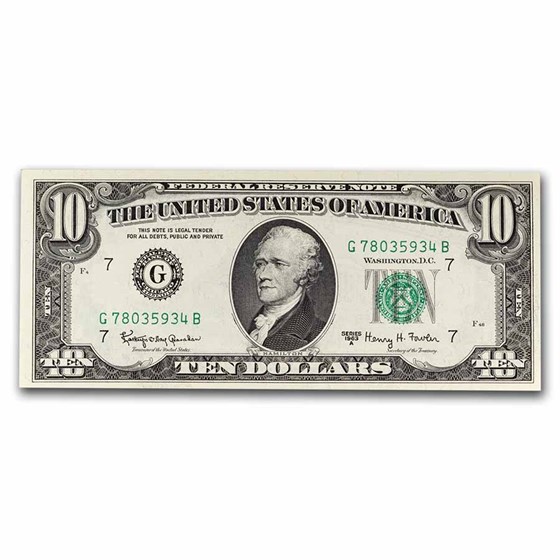 1963-A (G-Chicago) $10 FRN CU (Fr#2017-G) 1963-A (G-Chicago) $10 FRN CU (Fr#2017-G)