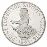 1963 Austria Silver 25 Schilling Prince Eugen von Savoyen Proof