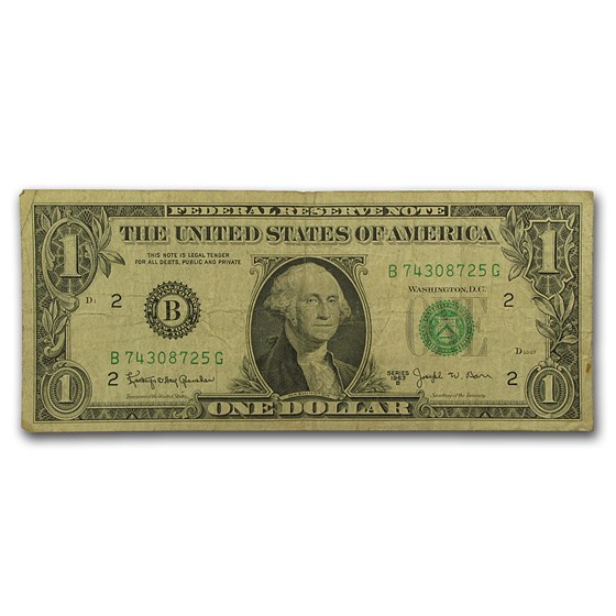 1963-B $1.00 FRN's Barr Notes Avg Circ (Fr#1902) 1963-B $1.00 FRN's Barr Notes Avg Circ (Fr#1902)