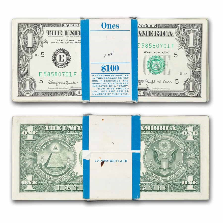 1963-B (E-Richmond) $1.00 FRN CU (Fr#1902-E), 100 consecutive