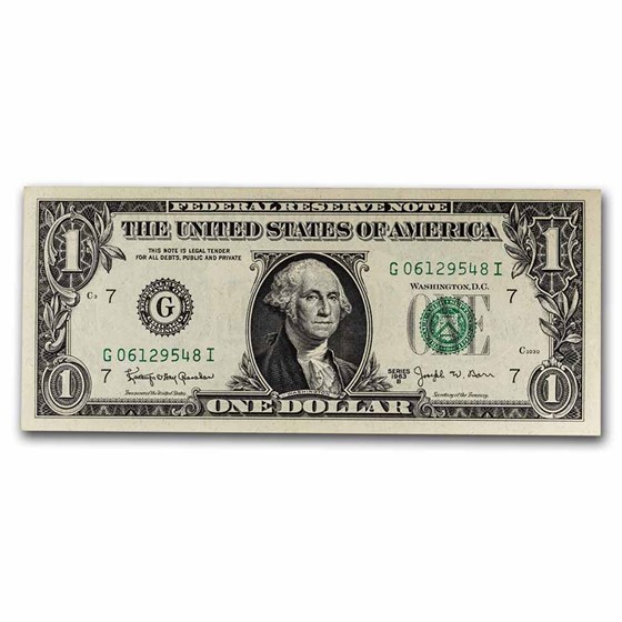 1963-B (G-Chicago) $1.00 FRN CU (Fr#1902-G) 1963-B (G-Chicago) $1.00 FRN CU (Fr#1902-G)