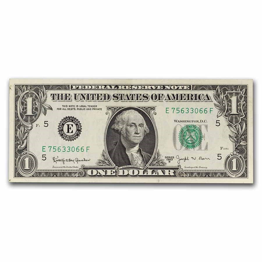 1963-B's $1 FRN Avg Circ (Districts Our Choice)