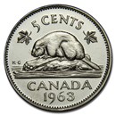 1963 Canada Nickel 5 Cents BU/Prooflike
