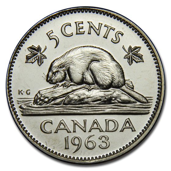 1963 Canada Nickel 5 Cents BU/Prooflike 1963 Canada Nickel 5 Cents BU/Prooflike