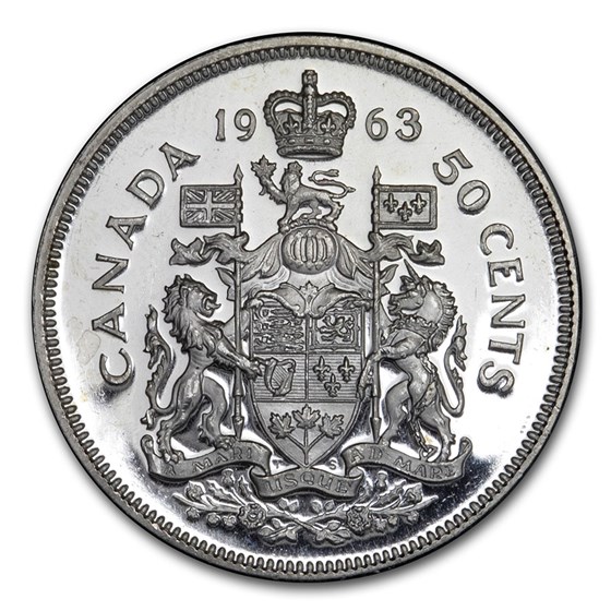 1963 Canada Silver 50 Cents Elizabeth II BU/Prooflike 1963 Canada Silver 50 Cents Elizabeth II BU/Prooflike