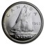 1963 Canada Silver Dimes 50-Coin Roll BU