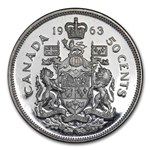 1963 Canada Silver Half Dollar 20-Coin Roll BU