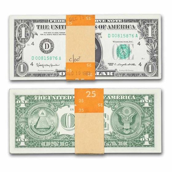 1963 (D-Cleveland) $1.00 FRN CU (Fr#1900-D) 25 Consecutive