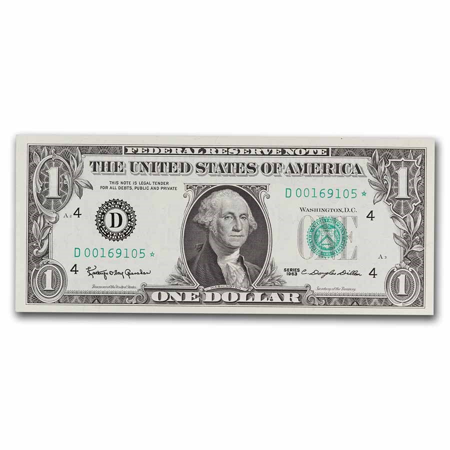 1963* (D-Cleveland) $1.00 FRN CU (Fr#1900-D*) Star Note
