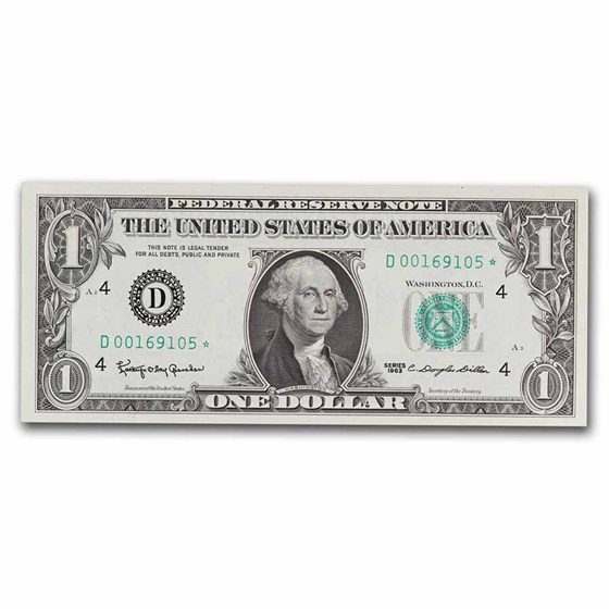 1963* (D-Cleveland) $1.00 FRN CU (Fr#1900-D*) Star Note 1963* (D-Cleveland) $1.00 FRN CU (Fr#1900-D*) Star Note