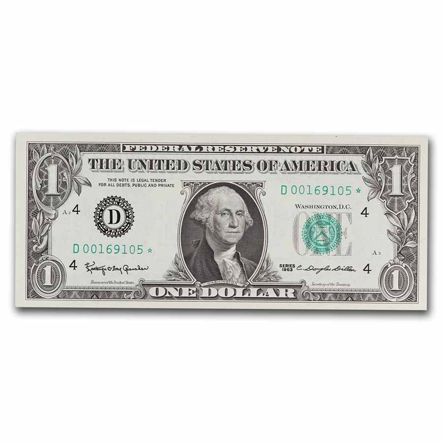 1963* (D-Cleveland) $1.00 FRN CU (Fr#1900-D*) Star Note