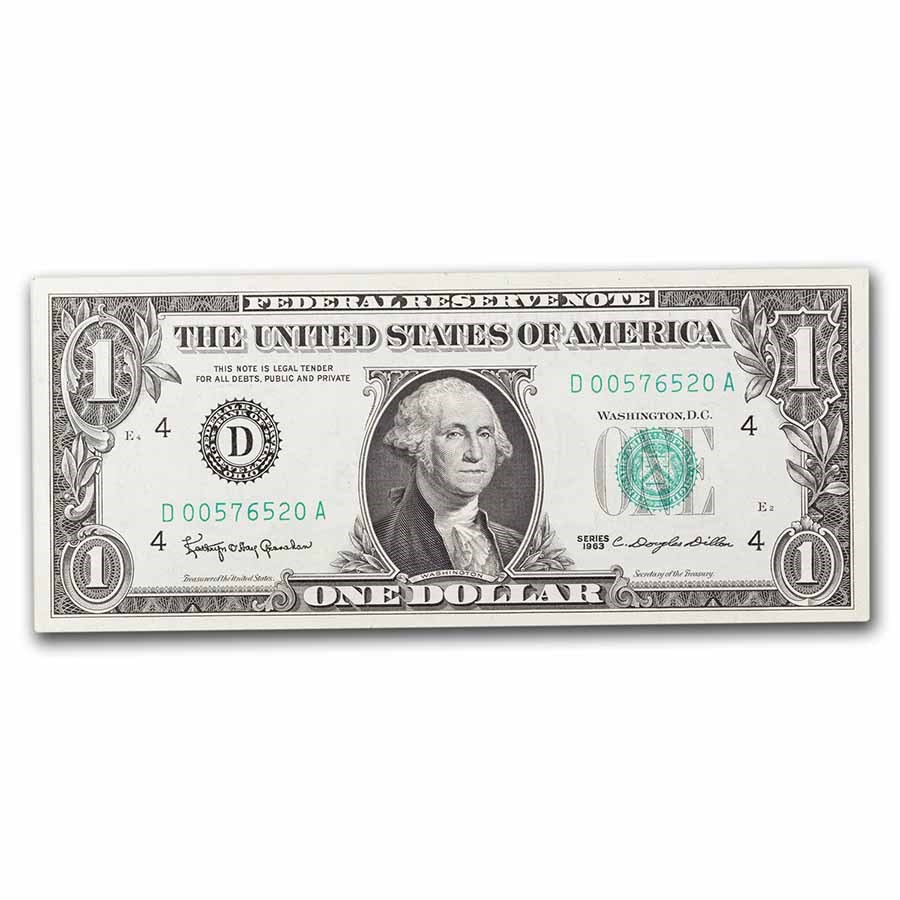 1963 (D-Cleveland) $1.00 FRN CU (Fr#1900-D)