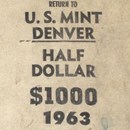 1963-D Franklin Half Dollar $1,000 Bag BU (Denver Mint Sealed)