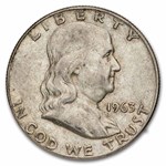 1963-D Franklin Half Dollar 20-Coin Roll Avg Circ