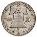 1963-D Franklin Half Dollar 20-Coin Roll Avg Circ