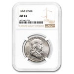 1963-D Franklin Half Dollar MS-64 NGC