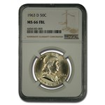 1963-D Franklin Half Dollar MS-66 NGC (FBL)