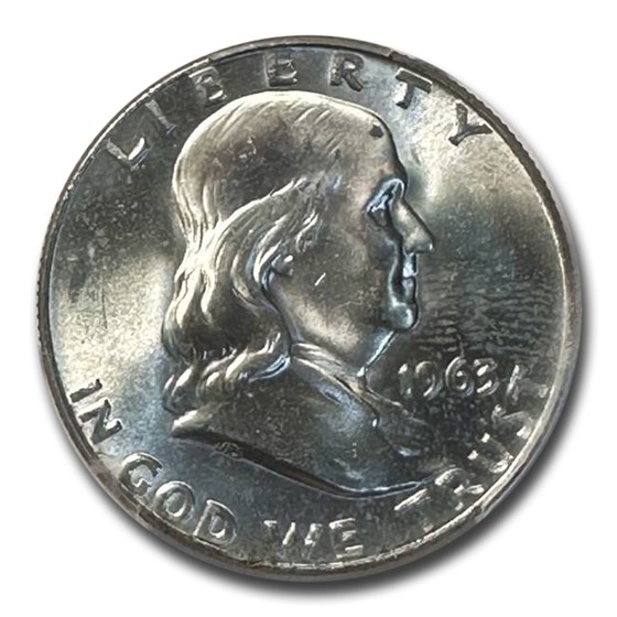 1963-D Franklin Half Dollar MS-66 PCGS 1963-D Franklin Half Dollar MS-66 PCGS