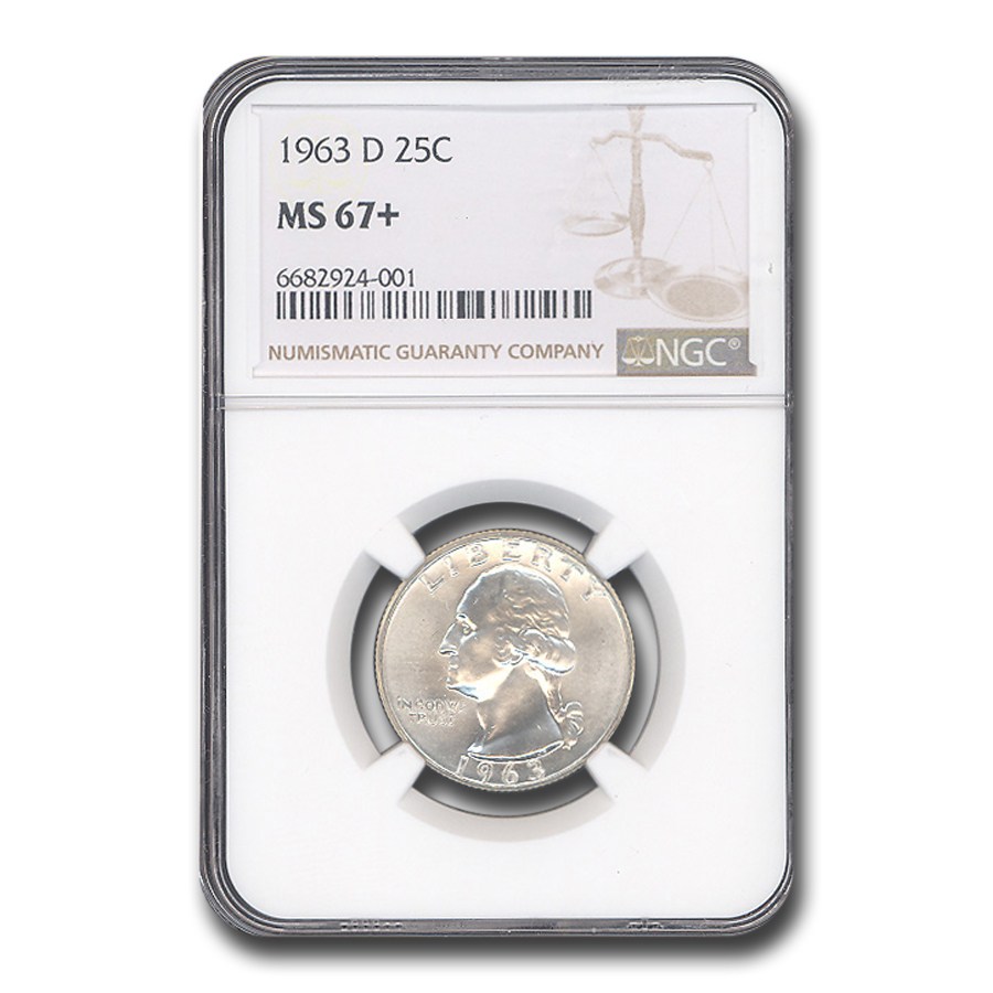 Buy 1963-D Washington Quarter MS-67+ NGC | APMEX