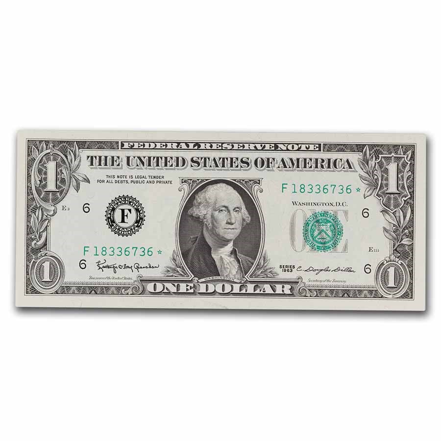 1963* (F-Atlanta) $1.00 FRN CU (Fr#1900-F*) Star Note!