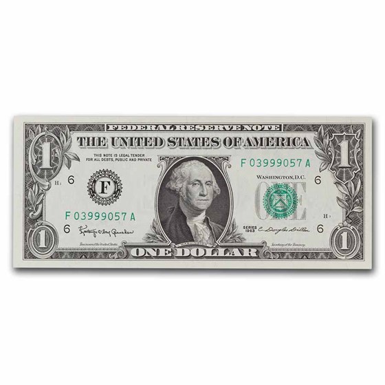 1963 (F-Atlanta) $1.00 FRN CU (Fr#1900-F) 1963 (F-Atlanta) $1.00 FRN CU (Fr#1900-F)