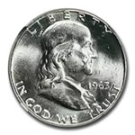 1963 Franklin Half Dollar MS-64 NGC (FBL)