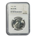 1963 Franklin Half Dollar MS-64 NGC (FBL)