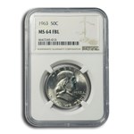 1963 Franklin Half Dollar MS-64 NGC (FBL)
