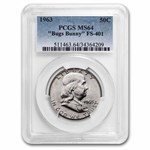 1963 Franklin Half Dollar MS-64 PCGS (Bugs Bunny, FS-401)