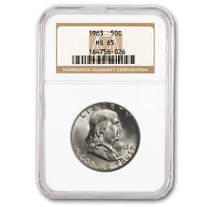 1963 Franklin Half Dollar MS-65 NGC
