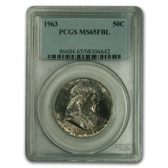 1963 Franklin Half Dollar MS-65 PCGS (FBL) 1963 Franklin Half Dollar MS-65 PCGS (FBL)