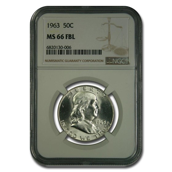 1963 Franklin Half Dollar MS-66 NGC (FBL) 1963 Franklin Half Dollar MS-66 NGC (FBL)
