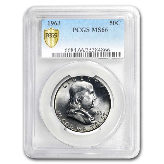 1963 Franklin Half Dollar MS-66 PCGS 1963 Franklin Half Dollar MS-66 PCGS