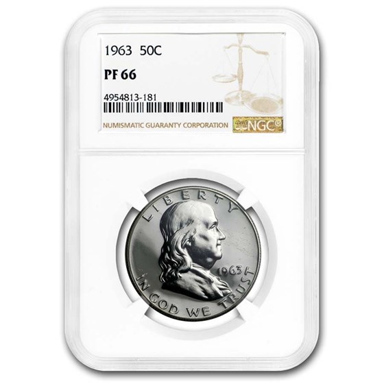 1963 Franklin Half Dollar PF-66 NGC 1963 Franklin Half Dollar PF-66 NGC