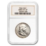 1963 Franklin Half Dollar PF-67 Cameo NGC
