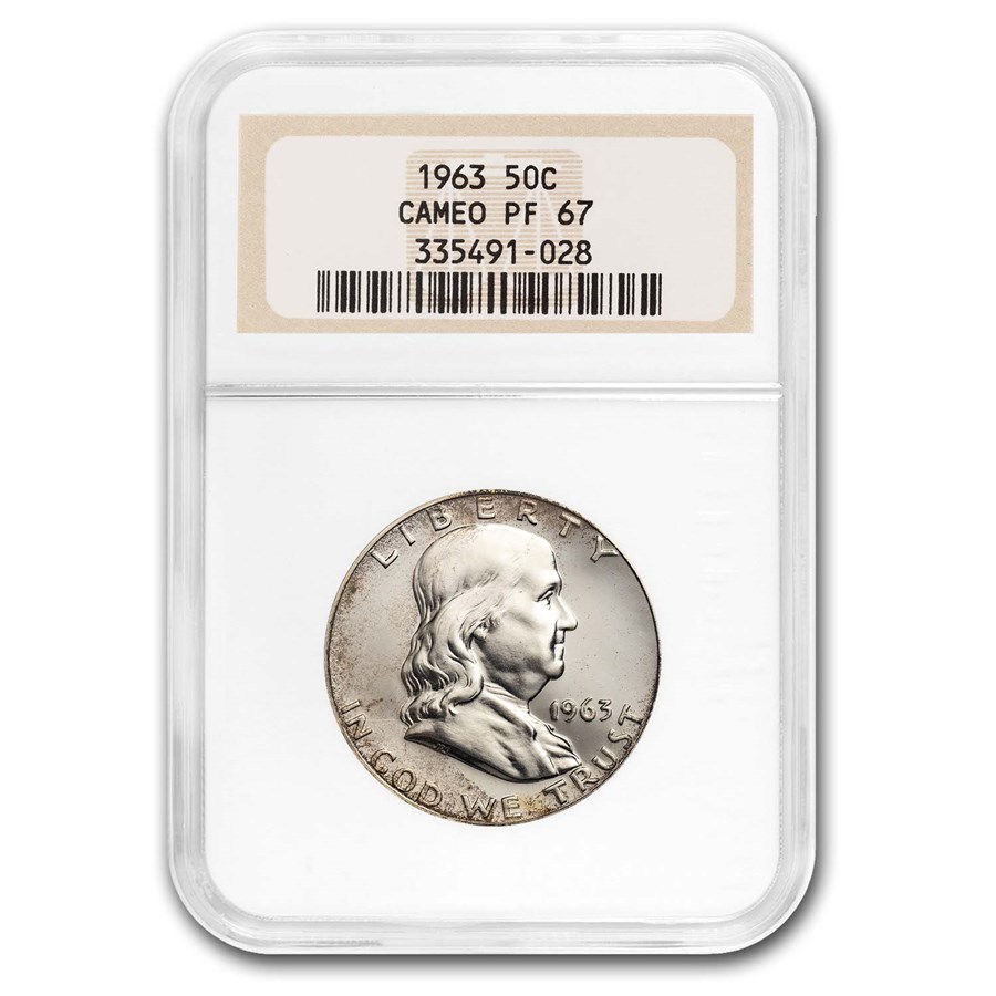 1963 Franklin Half Dollar PF-67 Cameo NGC