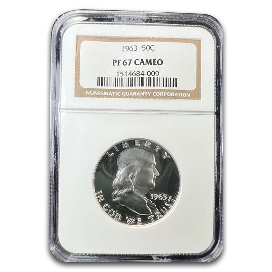 1963 Franklin Half Dollar PF-67 Cameo NGC