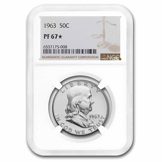 1963 Franklin Half Dollar PF-67* NGC 1963 Franklin Half Dollar PF-67* NGC