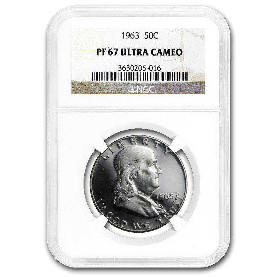 1963 Franklin Half Dollar PF-67 Ultra Cameo NGC